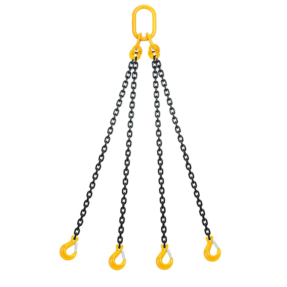 Chain sling 4-legs with latch hooks, grade 80 
