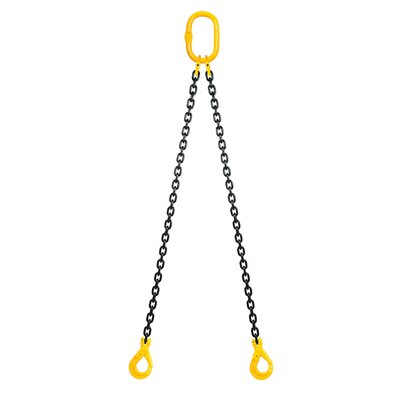 Chain sling 2-legs with safety hooks, grade 80 