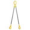 Chain sling 2-legs with safety hooks and grab hooks, grade 80 
