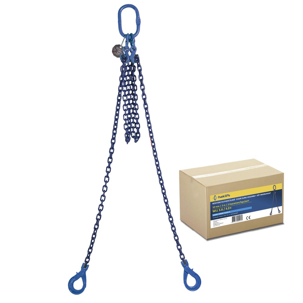 Chain slings in a box, 2 legs, grade 100 