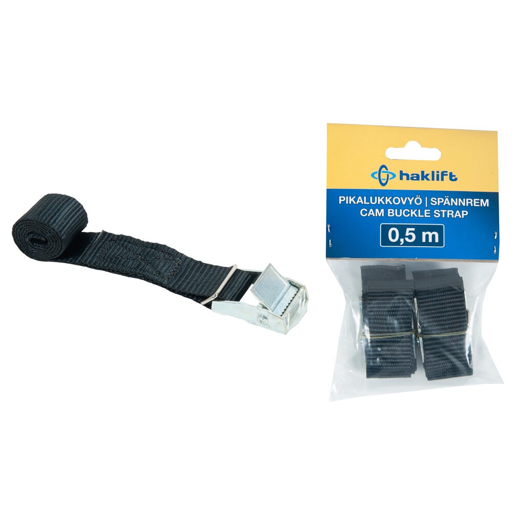 Retail packed cam buckle straps